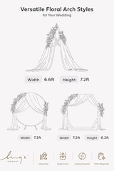Burgundy Artificial Wedding Arch Flowers Kit Pack of 4, 2pcs Hanging Flower