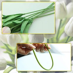 30pcs Real Touch Tulips PU Artificial Flowers, Fake Tulips Flowers for