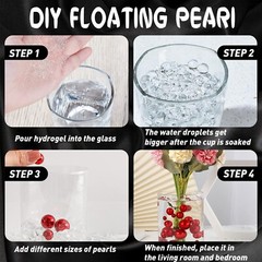 Black Gold Vase Filler Pearls | Black Gold Floating Pearls | 150 PCS Black Go…