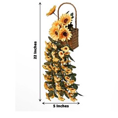 22″ Silk Sunflowers Artificial Hanging Vine Bush Party Events Home Decorations