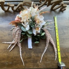 Bridal Wedding Bouquet Lovely Budget Handmade Faux Floral Champagne Yellow Pink