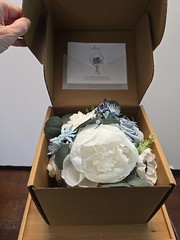 Lings moment flowers Blue Bridesmaid’s Bouquet Wedding silk