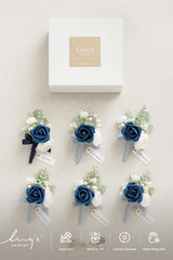 Ling’S Moment Boutonniere for Men, 6Pcs Groom Groomsmen Boutonniere, Artificial