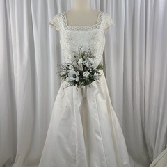 Winter Crystal Faux Silk Wedding Bouquet