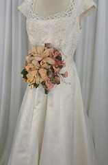 Peaches and Pinks Silk Bridal Bouquet