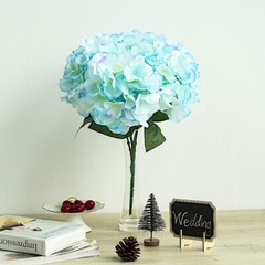Baby Blue 5 Silk Hydrangea Bushes Wedding Flowers Bouquets Party Centerpieces