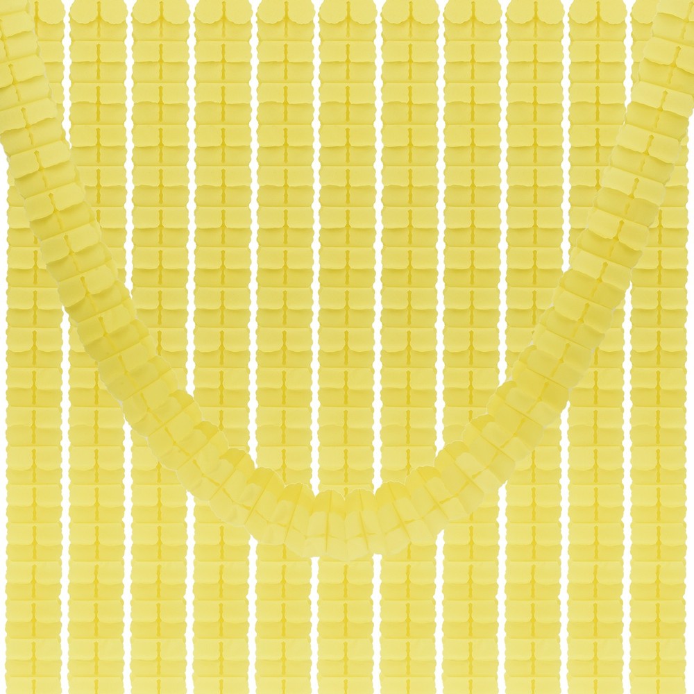 9.8ft Four-Leaf Garland, 12 Pack Tissue Paper Hanging Flower, Yellow