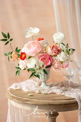 Handmade Coral & Ivory Floral Kit for Stunning DIY Centerpieces and Bouquets