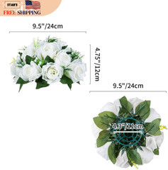 White Flower Centerpieces for Wedding Tables Artificial Flower Ball | 10 Pcs …