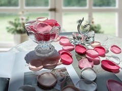 400 piezas de pétalos de rosa para decoración de bodas, pétalos de seda de color