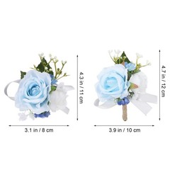 Artificial Flower Wrist Corsages Wristlet Band Prom Decor Hand Bracelet
