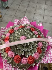 Bridal Bouquet Exquisite Rhinestones Silk Roses Pearls Handmade Wedding Bouquets
