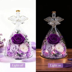 Casaido Mothers Day Rose Gifts for Women, 7″ Purple Preserved Roses Flowers in G