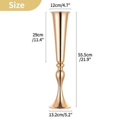 NUPTIO 6 Pcs Wedding Vase & 6 Pcs Artificial Flowers Set for Wedding Centerpi…