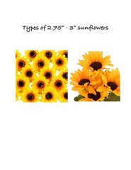 Set of 2 sunflower and baby breath wedding bouquets