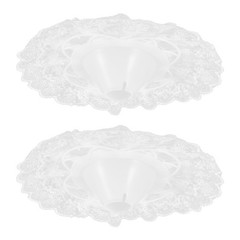 2Pcs Bridal Lace Bouquet Collars Wedding Flower Handle Reusable DIY White Floral
