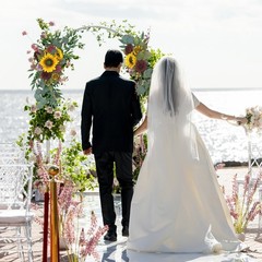 Artificial Wedding Arch Flowers Kit, Rustic 2Pieces Flower