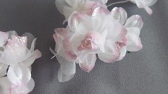 72pc Purple Tipped Artificial Silk Mini Flowers Craft Wedding Favor Decorations