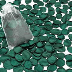Serwalin 300Pcs Silk Rose Petals for Christmas Weddings 300pcs, Dark Green