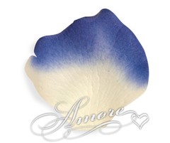 1000 Wedding Silk Rose Petals Laguna (Light ivory and Royal Blue), Petals & Garl