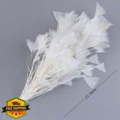 GYBZZR Feather Bouquet, White 10-12 inch