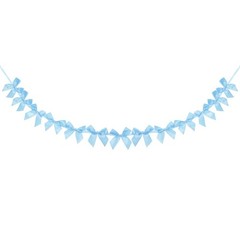 1 String of 13 PCS Sky Blue Bow Garland Banner Decoration Party Bow