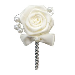 Luxury Ivory Crystals Artificial Roses Wedding Bridal Bouquet Bride Hand Flower