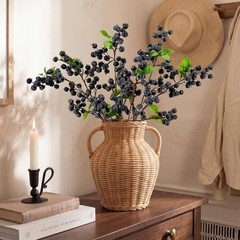 Suncalla Pcs Artificialberry Stems Faux Berries Stem Home Decor 24 Inch 3 Blue