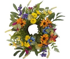 Spring Summer Candle Rings,Floral Candle Rings Wreaths 6 Inch,Daisy and Sunfl…