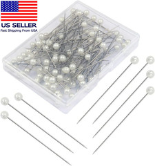 100Pcs Corsage Boutonniere Pins, Bouquet Floral Pins, round Ball Pearl Head Stra