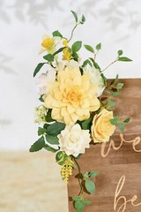 Ling’s Moment 2 pcs Wedding Artificial Sign Flower Swag Arch Floral Garlands