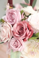 Dusty Rose Cream Artificial Flowers Fake Roses Peonies and Delicate Dusty Rose