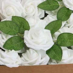 25/50Pcs Artificial Flowers Silk Roses Heads Bulk for Wedding Party Decoration