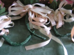 5Pc Wedding Pkg 12″ Bride Bouquet Silk Peach Roses & Lilies 3 Bridesmaid 1groom