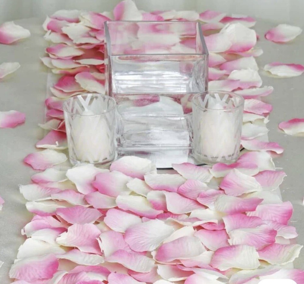 Silk Rose Petal 4 Pack( 150 Pieces)Wedding Party Decorations Bridal Shower Favor
