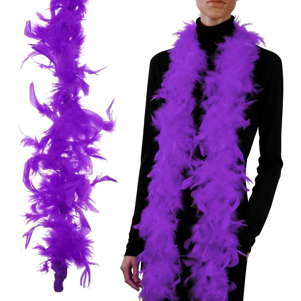 40g 2 Yards Feather Boa, Costume Turkey Chandelle Feathers Boa Dark Purple
