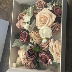 Ling’s Moment Wedding Homecoming Wrist Corsages Artificial Flowers Set of 4
