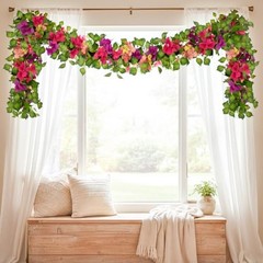 5.5FT Bougainvillea Flower Garland – Artificial Silk Floral Vine Multi-color