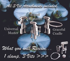 Wedding Reception P Table Bridal Flowers Bouquet Holder Display Clamp 3 VITS