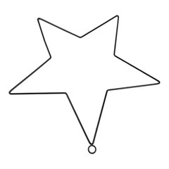 Versatile Pentagram Shaped Wreath Support Iron Frame for Creative Art Projects