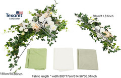 Artificial Wedding Arch Flowers Kit (Pack of 5), 2Pcss Realistic Silk Roses Flow