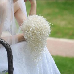 Wedding Bouquet Wedding Flowers Bride Bouquet All Pearl Bouquet Handmade Beaded