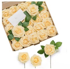 10/25/50Pcs Artificial Rose Flowers Foam Fake Faux Flowers Roses for DIY Wedding