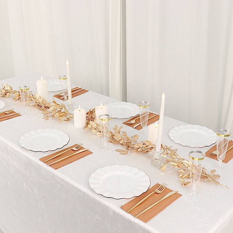6 ft Metallic GOLD Artificial Magnolia Foliage Hanging LEAVES GARLAND Events