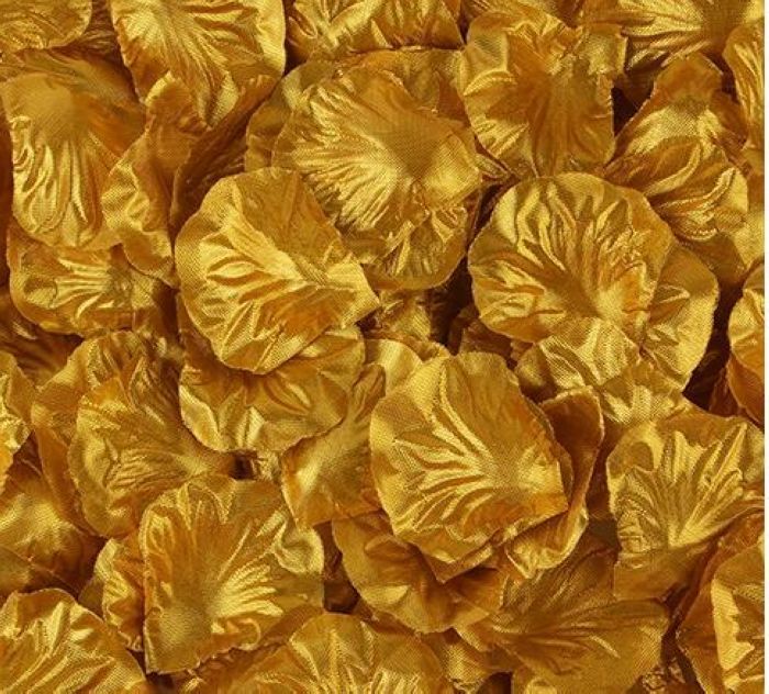 300pcs Artificial Silk Gold Rose Petals/ Wedding Petals Gold (GA, USA)
