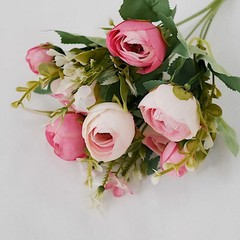 PINK 4 Bouquets 12″ Silk Mini Ranunculus Artificial FLOWERS Party Decorations