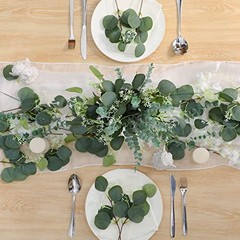 Pcs 2 Kinds Mixed Bulk Artificial Silver Dollar Eucalyptus Leaves 300 Green