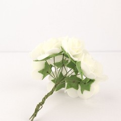 48 IVORY Mini Roses 4″ Foam ARTIFICIAL FLOWERS Stems Party Wedding DIY Supplies