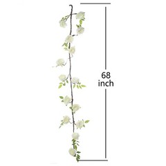 6 feet Garland with Silk Peony Flowers and Leaves Wedding Decorations Supplies
