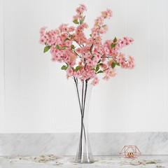 4 PINK 40″ tall Bushes with Silk Cherry Blossoms Flowers Party Wedding Bouquets